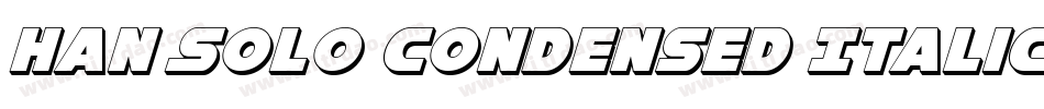Han Solo Condensed Italic字体转换